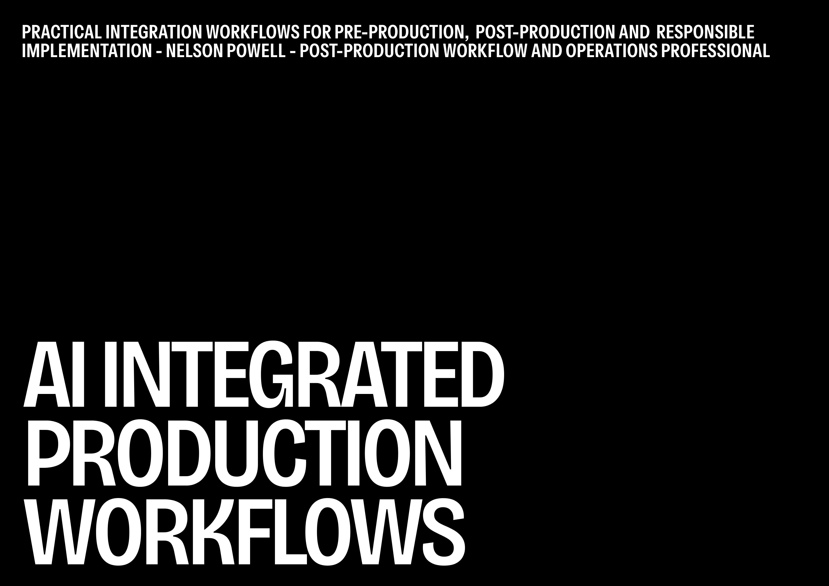 AI Integrated Production Workflows — Cover